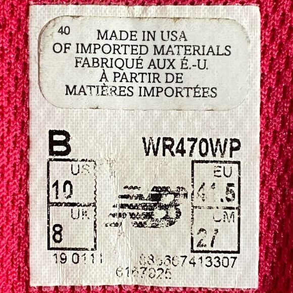 NEW BALANCE 470 MADE IN USA METALLIC SILVER AND PINK SNEAKERS WOMEN’S SIZE 10 - Picture 9 of 13